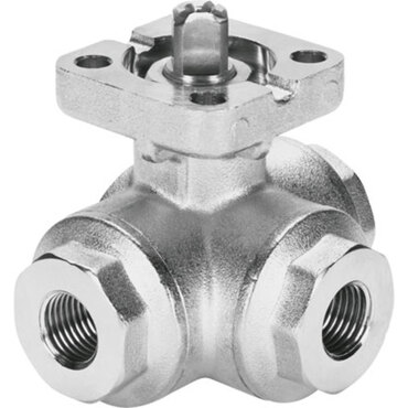 3-Way ball valve Series: VZBA Stainless steel Internal thread (BSPP) PN63